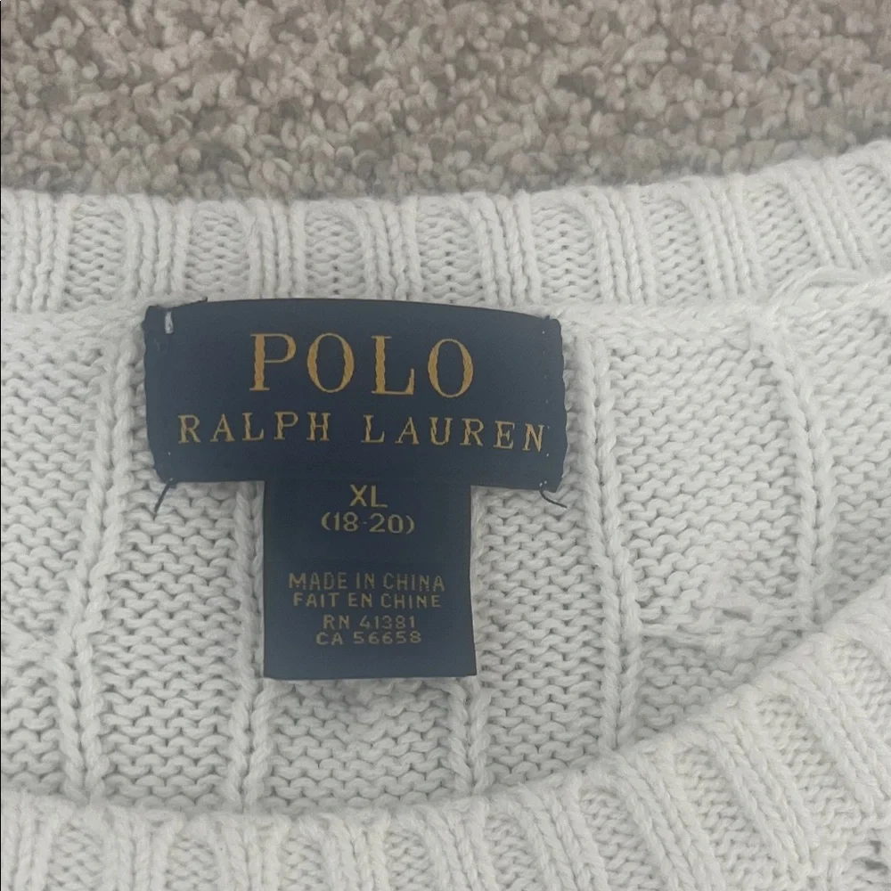 Polo by Ralph Lauren Cream Cable Knit Sweater - Picture 2 of 4